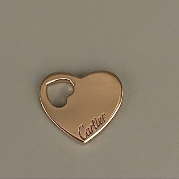 Vintage Cartier pink gold heart pendant - Picture 2 of 5